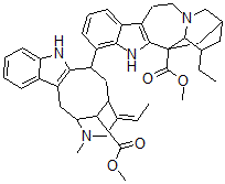CAS 登录号：80981-95-9， 14-((3alpha)-17-甲氧基-17-氧代派利文碱-3-基)-伊菠胺-18-羧酸甲酯