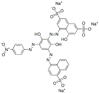 CAS#: 81064-47-3， Trisodium 4-[[2,6-Dihydroxy-3-[(4-Nitrophenyl)Azo]-5-[(4-Sulphonato-1-Naphthyl)Azo]Phenyl]Azo]-5-Hydroxynaphtalene-2,7-Disulphonate