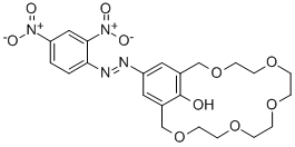 结构式 CAS# 81238-58-6, 18-冠醚-5 [4-(2,4-二硝基苯基偶氮)苯酚]