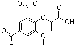 CAS#: 812642-66-3， 2-(4-Formyl-2-methoxy-6-nitrophenoxy)propanoic acid