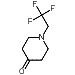 structure of CAS# 81363-14-6, 1-(2,2,2-Trifluoroethyl)-4-piperidinone;1-(2,2,2-trifluoroethyl)piperidin-4-one;MFCD09936907