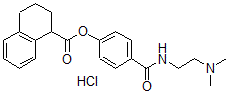 CAS#: 81460-15-3， 4-(2-(Dimethylamino)ethylaminocarbonyl)phenyl 1,2,3,4-tetrahydro-1-naphthoate hydrochloride