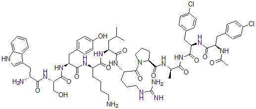 CAS#: 81608-50-6， Ac(4-Cl-Phe(1,2)-Trp(3)-Tyr(5)-Lys(6)-Ala(10))-Gnrh