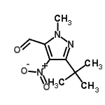 CAS#: 817172-31-9， 1-Methyl-3-(2-methyl-2-propanyl)-4-nitro-1H-pyrazole-5-carbaldehyde