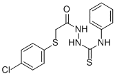 CAS 登录号：81863-61-8， 1-[2-(4-氯苯基硫代)乙酰基]-4-苯基硫代氨基甲酰肼