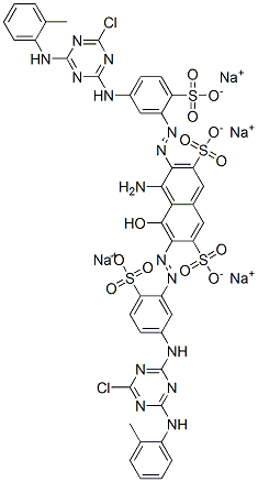 CAS#: 81959-23-1， Tetrasodium 4-Amino-3,6-Bis[[5-[[4-Chloro-6-[(o-Tolyl)Amino]-1,3,5-Triazin-2-Yl]Amino]-2-Sulphonatophenyl]Azo]-5-Hydroxynaphthalene-2,7-Disulphonate