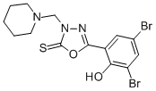 CAS#: 81963-87-3， 5-(3,5-Dibromo-2-Hydroxyphenyl)-3-(1-Piperidinylmethyl)-1,3,4-Oxadiazole-2(3H)-Thione