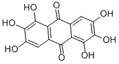 structure of CAS# 82-12-2, Rufigallol;1,2,3,5,6,7-Hexahydroxy-9,10-Anthraquinone;1,2,3,5,6,7-Hexahydroxy-9,10-Anthracenedione;Chebi:37500