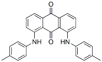 structure of CAS# 82-16-6, 1,8-p-Toluidinoanthraquinone;1,8-Bis[(4-Methylphenyl)Amino]-9,10-Anthraquinone;1,8-Bis-P-Tolylamino-Anthraquinone;1,8-Bis((4-Methylphenyl)Amino)-9,10-Anthracenedione