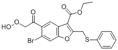 CAS#: 82039-79-0， 6-Bromo-5-(Carboxymethoxy)-2-((Phenylthio )Methyl)-3-Benzofurancarboxylic Acid 3-Ethyl Ester