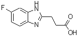 structure of CAS# 82138-57-6, 3-(6-Fluoro-1H-benzimidazol-2-yl)propanoic acid;3-(5-Fluoro-1H-1,3-Benzodiazol-2-Yl)Propanoic Acid;3-(5-fluoro-1H-benzo[d]imidazol-2-yl)propanoic acid;3-(5-Fluoro-1H-benzoimidazol-2-yl)-propionic acid