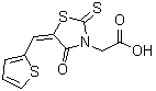 CAS#: 82158-62-1， [(5E)-4-Oxo-5-(2-thienylmethylene)-2-thioxo-1,3-thiazolidin-3-yl]acetic acid