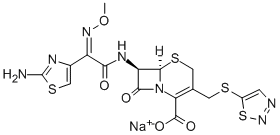 CAS#: 82219-81-6， Sodium (6R,7R)-7-[[2-(2-Amino-1,3-Thiazol-4-Yl)-2-Methoxyimino-Acetyl] Amino]-8-Oxo-3-(Thiadiazol-5-Ylsulfanylmethyl)-5-Thia-1-Azabicyclo[4.2 .0]Oct-2-Ene-2-Carboxylate