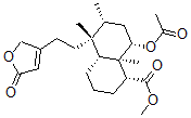 CAS#: 82225-47-6， (1R-(1alpha,4 Abeta,5beta,6alpha,8alpha,8Aalpha))-8-(Acetyloxy)-5-(2-(2,5-Dihydro-5-Oxo-3- Furanyl)Ethyl)Decahydro-5,6,8A-Trimethyl-1-Naphthalenecarboxylic Acid Methyl Ester