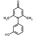 structure of CAS# 823176-21-2, 1-(3-Hydroxyphenyl)-2,6-dimethyl-4(1H)-pyridinone;1-(3-hydroxyphenyl)-2,6-dimethylhydropyridin-4-one