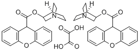 structure of CAS# 82326-74-7, 3-Quinuclidinylxanthene-9-carboxylic acid hemioxalate salt