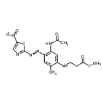 CAS#: 82463-26-1， Methyl N-{5-acetamido-2-methyl-4-[(5-nitro-1,3-thiazol-2-yl)diazenyl]phenyl}-beta-alaninate