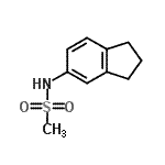 结构式 CAS# 82471-86-1, N-(2,3-二氢-1H-茚-5-基)甲烷磺酰胺