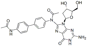 CAS#: 82682-90-4， 8-(Acetyl(4'-(Acetylamino)(1,1'-Biphenyl)-4-Yl)Amino)-2'-Deoxy-Guanosine
