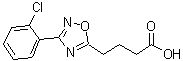 结构式 CAS# 827014-22-2, 4-[3-(2-氯苯基)-1,2,4-恶二唑-5-基]丁酸