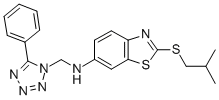 CAS#: 82746-83-6， 2-((2-Methylpropyl)Thio)-N-((5-Phenyl-1H-Tetrazol-1-Yl)Methyl)-6-Benzothiazolamine