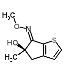 CAS#: 827609-20-1， (5R,6E)-6-(Methoxyimino)-5-methyl-5,6-dihydro-4H-cyclopenta[b]thiophene-5-ol