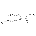 structure of CAS# 82787-69-7, Methyl 5-methyl-1-benzothiophene-2-carboxylate;5-Methyl-benzo[b]thiophene-2-carboxylic acid methyl ester;Benzo[b]thiophene-2-carboxylic acid, 5-methyl-, methyl ester;methyl 5-methylbenzo[b]thiophene-2-carboxylate