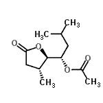 CAS 登录号：828263-41-8， (1S)-3-甲基-1-[(2R,3R)-3-甲基-5-氧代四氢-2-呋喃基]丁基乙酸酯