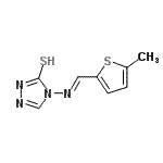 CAS#: 828275-06-5， 4-{(E)-[(5-Methyl-2-thienyl)methylene]amino}-2,4-dihydro-3H-1,2,4-triazole-3-thione