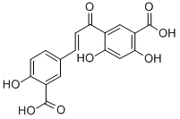 CAS#: 82846-16-0， 5-(3-(3-Carboxy-4-Hydroxyphenyl)-1-Oxo-2-Propenyl)-2,4-Dihydroxybenzoic Acid