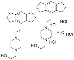 CAS 登录号:82875-66-9, 4-(2-(1,2,3,5,6,7-六氢-S-引达省-4-基)乙基)-1-哌嗪乙醇盐酸盐水合物