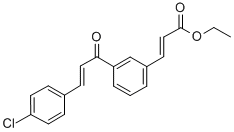 CAS 登录号：82885-71-0， (E,E)-3-(3-(3-(4-氯苯基)-1-氧代-2-丙烯基)苯基)-2-丙烯酸乙酯