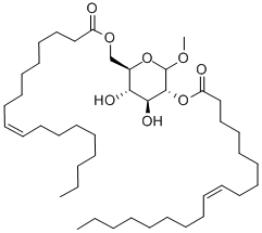 CAS 登录号：82933-91-3， [(2R,3S,4S,5R)-3,4-二羟基-6-甲氧基-5-[(E)-十八碳-9-烯酰基]氧基四氢吡喃-2-基]甲基 (E)-十八碳-9-烯酸酯