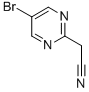 structure of CAS# 831203-15-7, 5-Bromo-2-Pyrimidineacetonitrile;2-Bromo-2-(Pyrimidin-2-Yl)Acetonitrile;5-BROMO-2-PYRIMIDINEACETONITRILE