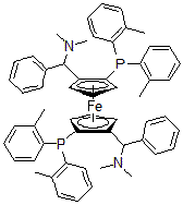 CAS#: 831226-37-0， (alphaR,alphaR)-1,1'-Bis[alpha-(Dimethylamino)Benzyl]-(S,S)-2,2'-Bis[Bis(2-Methylphenyl)Phosphino]Ferrocene
