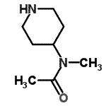 structure of CAS# 83180-55-6, N-Methyl-N-(4-piperidinyl)acetamide;MFCD10565858;N-methyl-N-(piperidin-4-yl)acetamide;N-Methyl-N-piperidin-4-yl-acetamide