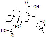 CAS 登录号：83216-10-8， (1S,bR)-4-羧基-5-[[(1S,4S)-3,3-二甲基-2-氧代-7-氧杂双环[2.2.1]庚烷-1-基]甲基]-2,6,7,7a-四氢-7b-羟基-b,1,7aa-三甲基-1H-茚-1a-丙酸