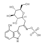 CAS#: 83327-20-2， 1-S-[(1Z)-2-(4-Hydroxy-1H-indol-3-yl)-N-(sulfooxy)ethanimidoyl]-1-thio-beta-D-glucopyranose