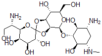 CAS#: 83378-70-5， (+)-5-O-[2-O,3-O-[6-Amino-1,6-Dideoxy-L-Glycero-D-Galacto-Heptopyranose-1-Ylidene]-b-D-Manno-Hexopyranosyl]-N'-Methyl-2-Deoxy-D-Streptamine