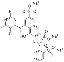 CAS#: 83400-17-3， 5-[(5-Chloro-2-Fluoro-6-Methyl-4-Pyrimidinyl)Amino]-4-Hydroxy-3-[(2-Sulphophenyl)Azo]Naphthalene-2,7-Disulphonic Acid, Sodium Salt