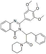 CAS#: 83409-24-9， 3-[1-Oxo-3-Phenyl-1-(1-Piperidyl)Propan-2-Yl]-2-(3,4,5-Trimethoxyphenyl)Quinazolin-4-One