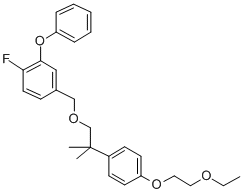 CAS#: 83493-23-6， 4-[[2-[4-(2-Ethoxyethoxy)Phenyl]-2-Methyl-Propoxy]Methyl]-1-Fluoro-2-Phenoxy-Benzene