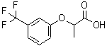 结构式 CAS# 836-35-1, 2-[3-(三氟甲基)苯氧基]丙酸