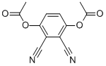 structure of CAS# 83619-73-2, 1,4-Diacetoxy-2,3-Dicyanobenzene;(4-Acetoxy-2,3-Dicyano-Phenyl) Acetate;Acetic Acid (4-Acetoxy-2,3-Dicyanophenyl) Ester;Acetic Acid (4-Acetoxy-2,3-Dicyano-Phenyl) Ester
