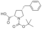 结构式 CAS# 83623-78-3, (4S)-1-叔丁氧羰基-4-苄基-L-脯氨酸