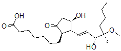 CAS#: 83656-28-4， 7-[(1R,2R,3R)-3-Hydroxy-2-[(E,3R,4R)-3-hydroxy-4-methoxy-4-methyloct-1-enyl]-5-oxocyclopentyl]heptanoic acid