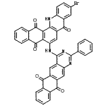 CAS#: 83732-88-1， 10-Bromo-6-[(6,11-dioxo-2-phenyl-6,11-dihydronaphtho[2,3-g]quinazolin-4-yl)amino]naphtho[2,3-c]acridine-5,8,14(13H)-trione