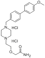 CAS#: 83881-43-0， 2-(2-(4-((4-Methoxyphenyl)Phenylmethyl)-1-Piperazinyl)Ethoxy)Acetamide Dihydrochloride