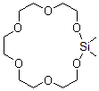 structure of CAS# 83890-22-6, 1,1-Dimethylsila-17-Crown-6;1,3,6,9,12,15-Hexaoxa-2-Silacycloheptadecane, 2,2-Dimethyl-