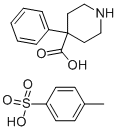 结构式 CAS# 83949-32-0, 4-苯基-4-哌啶羧酸 4-甲基-苯磺酸盐